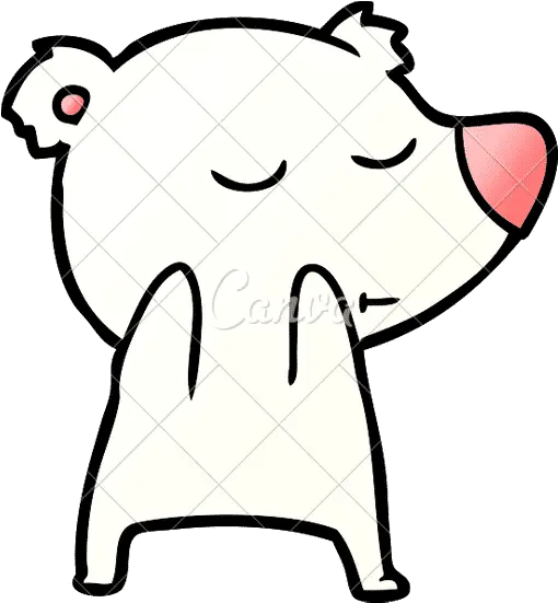  Polar Bear Cartoon Vector Icon Illustration Canva Png Ice Bear Icon