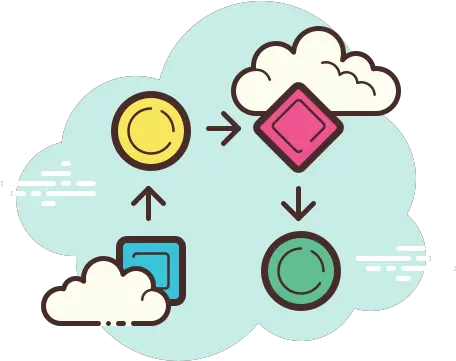  Workflow Icon In Cloud Style Facebook Cloud Icon Png Workflow Icon Png