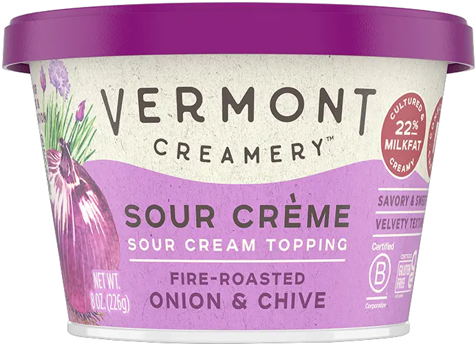  Fire Roasted Onion U0026 Chive Sour Cream Vermont Creamery Superfood Png Cream Cheese Icon