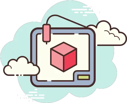  3d Printer Icon In Cloud Style Zillow Icon Aesthetic Png 3d App Icon