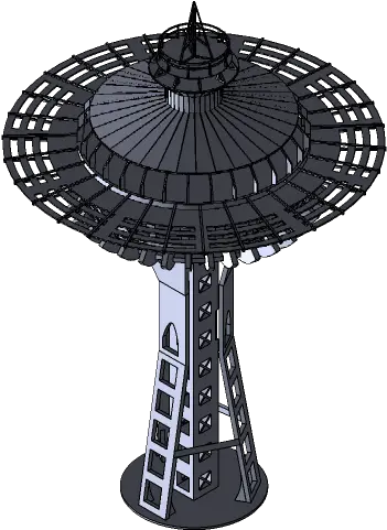  Space Needle Tower Dot Png Space Needle Icon