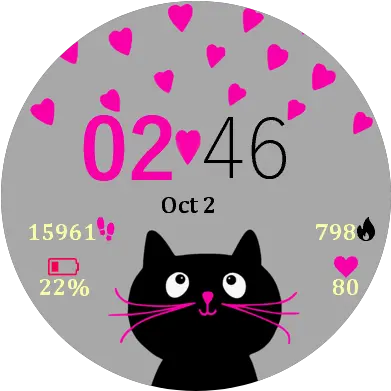  Black Cat Garmin Connect Iq Cute Photo Cartoon Cats Png Black App Icon