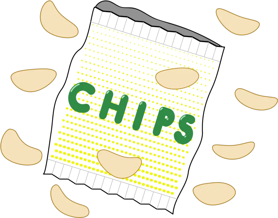  Textjunk Foodpotato Chip Png Clipart Royalty Free Svg Png Kawaii Potato Chips Transparent Chip Png