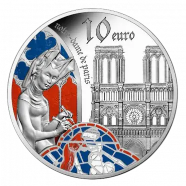  10 Euro Silver Gothic Europe Cathédrale De Paris Png Third Quarter Half Filled In Stars Symbol Icon