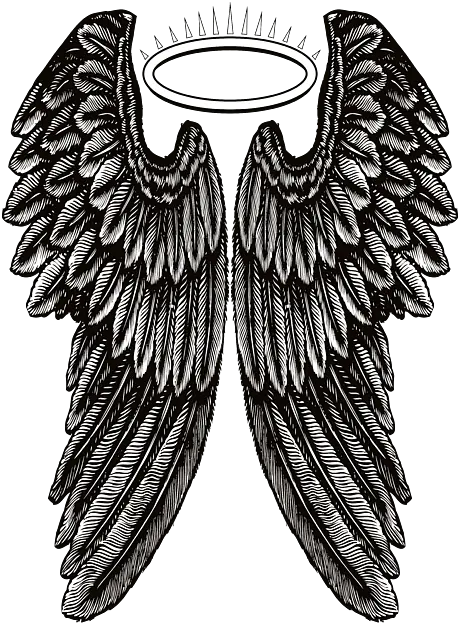  Angel Wings And Halo Face Mask For Sale Wings With Halo Png Angel Wings Icon For Facebook