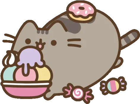  10 Facts About Pusheen Pusheen Eating Ice Cream Png Pusheen Transparent