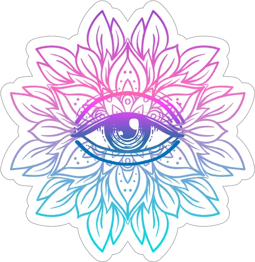  Third Eye Mandala Boho Sticker Decorative Png Third Eye Icon