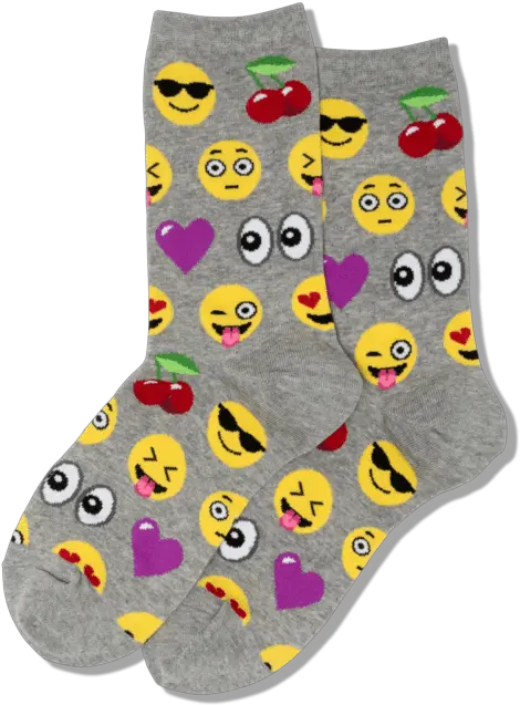  Womens Emoji Crew Socks U2013 Hotsox Sock Png Skull Emoji Png