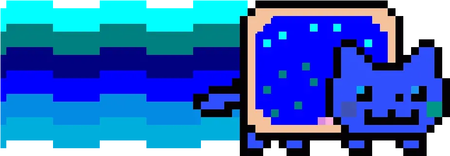  Pixilart Blue Nyan Cat By Yamperthedog Nyan Cat Transparent Gif Png Nyan Cat Png