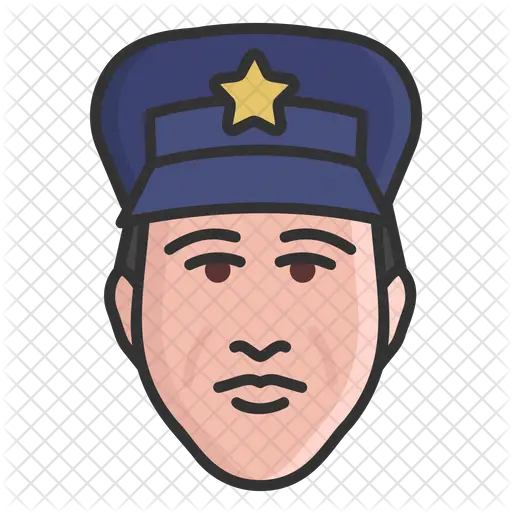  Male Cop Icon Of Colored Outline Style Cartoon Png Cop Hat Png