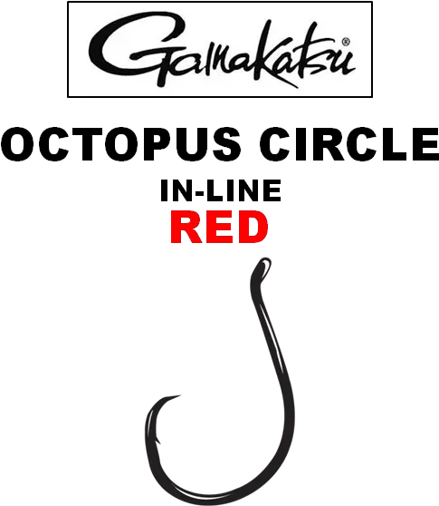  Gamakatsu Hooks Octopus Inline Circle Red Gamakatsu Hooks Png Red Circle With Line Png