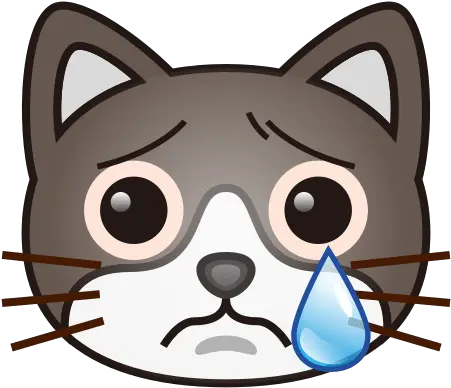  Crying Cat Face Id 12294 Emojicouk Crying Cat Face Cartoon Png Cry Face Icon