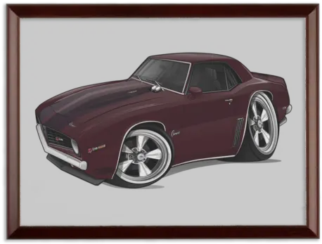  1969 Chevy Camaro Z28 Muscle Car Art Sublimation Wall Plaque Antique Car Png Muscle Car Png