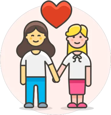  Couple Hands Hold Lesbian Love Icon Lesbian Couple Cartoon Png Couple Png