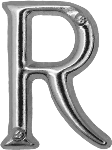  Letter R Pin Silver Solid Png Letter R Png