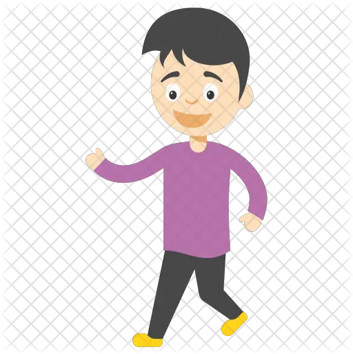  Cartoon Boy Walking Icon Of Flat Style Happy Png Cartoon Boy Png