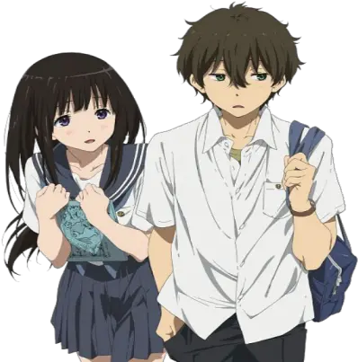  Anime Couple 1 Hyouka Png Anime Couple Png