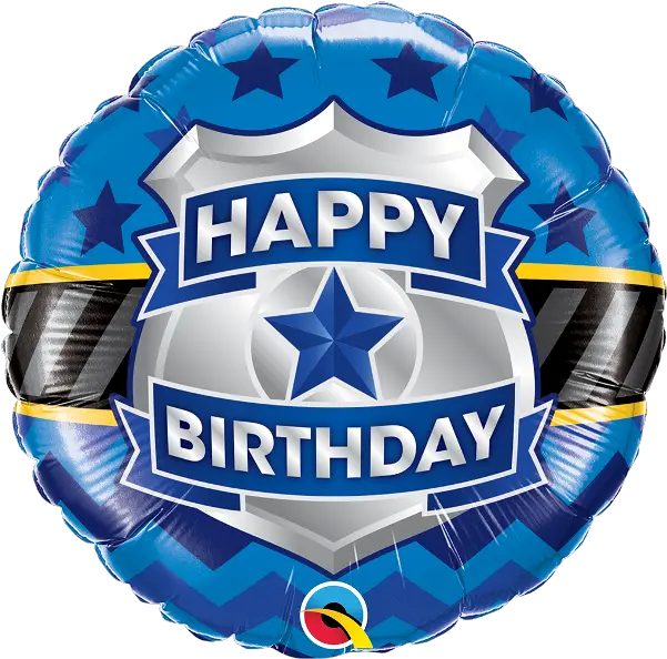  Bubble Guppies Happy 18th Blue Round Foil Balloon Hd Png Happy Birthday Badge Police Bubble Guppies Png