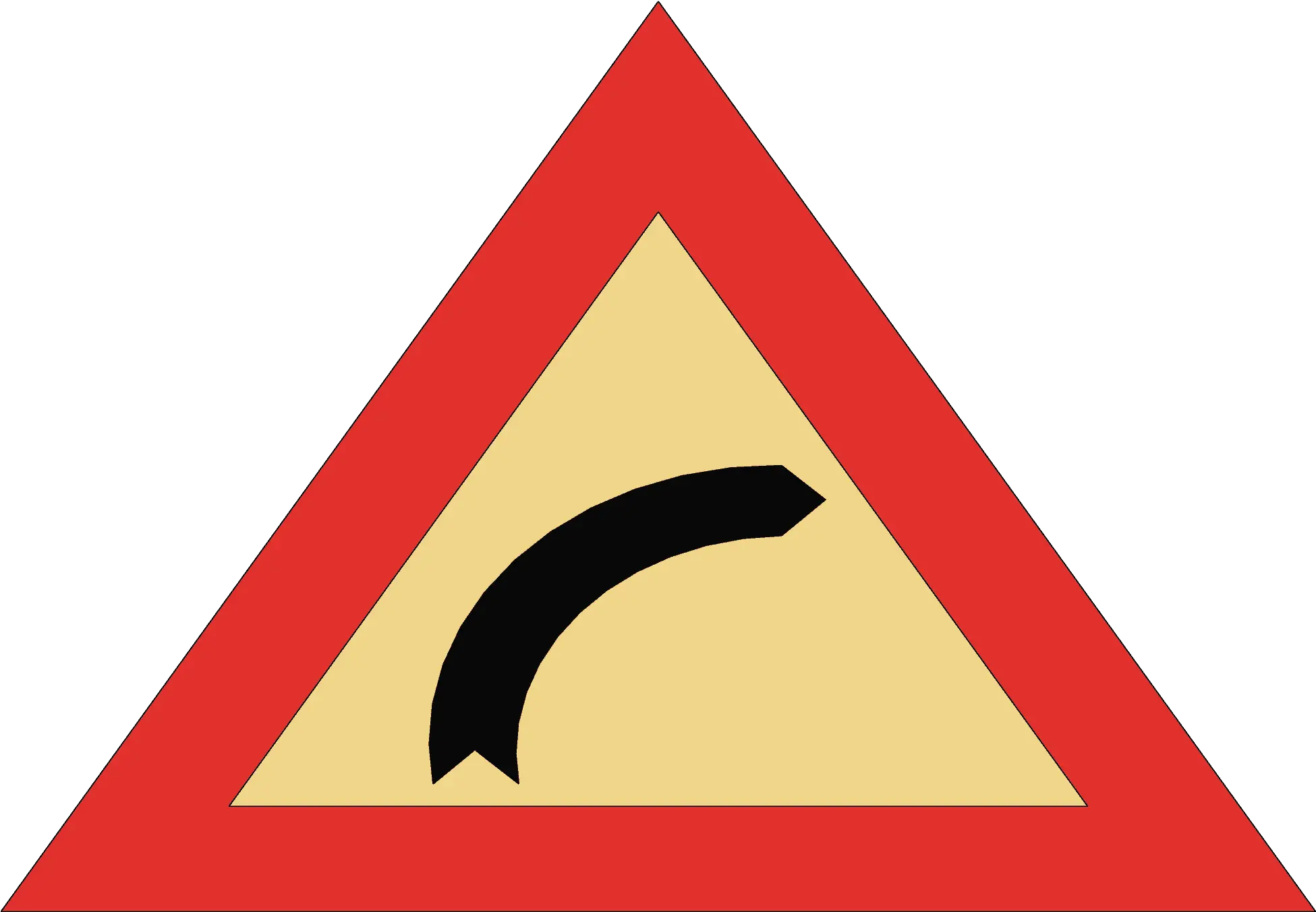  Turn Right Triangle Signal Sign Png Right Triangle Png