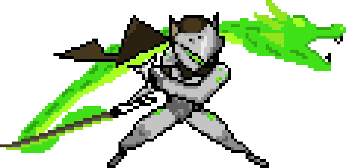  Genji Pixel Art Genji Overwatch Pixel Art Png Genji Png