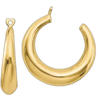  14k Gold Hoop Earring Jackets Earrings Png Gold Earring Png