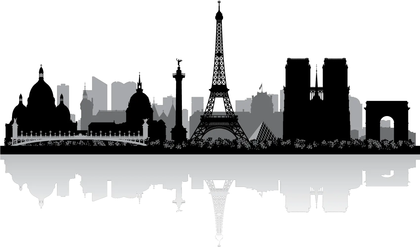  Paris Skyline Silhouette Royalty Paris Skyline Png Paris Png