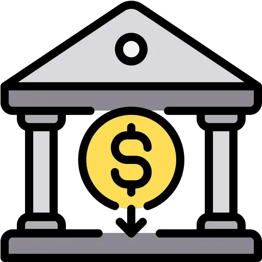  Bank Icon Of Colored Outline Style Bank Color Icon Png Transparent Bank Icon