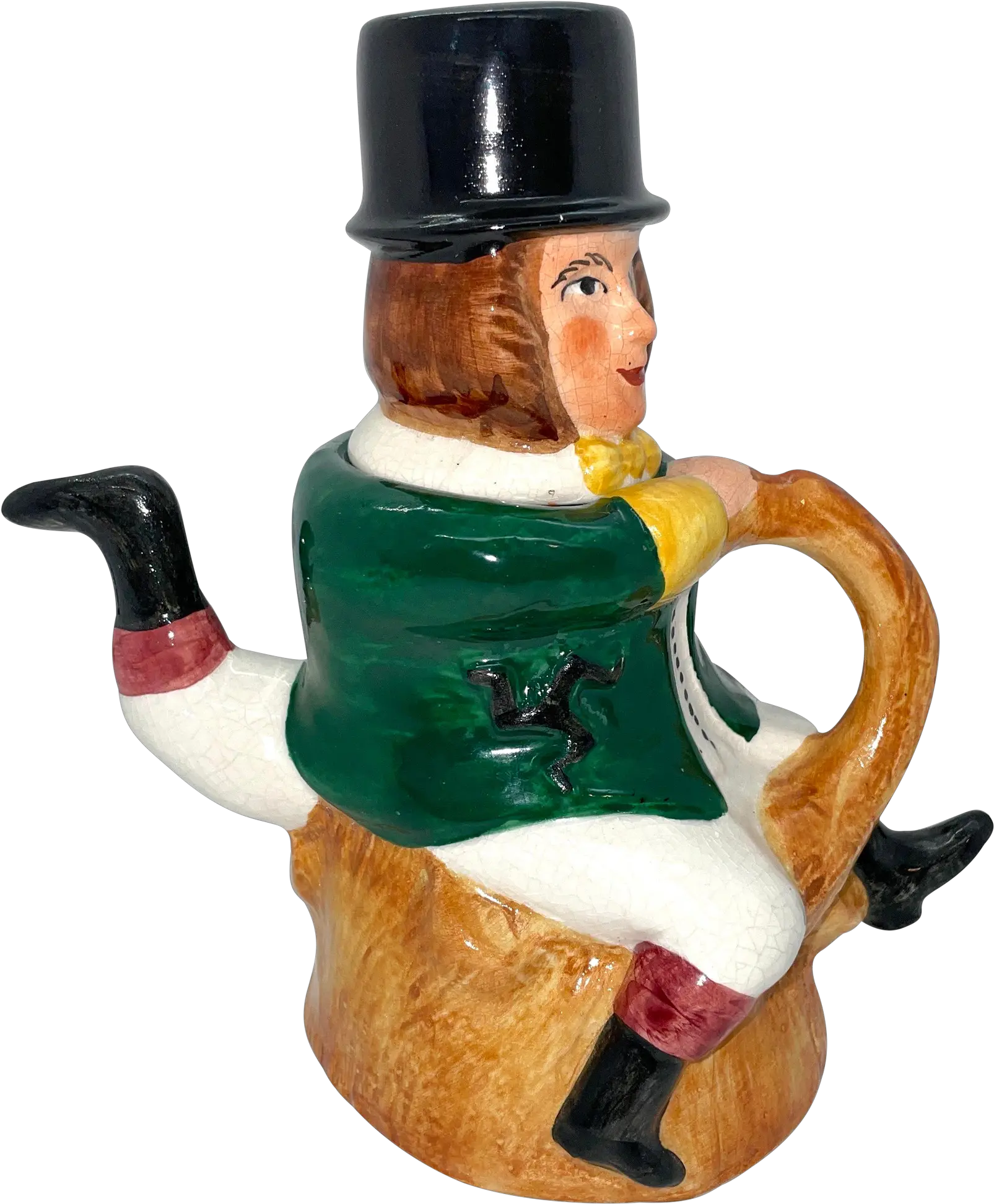  1940s Vintage Staffordshire Earthenware 3 Legged Man Teapot Symbol Of Isle Costume Hat Png Teapot Icon