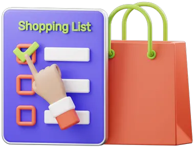  Premium Shopping List 3d Illustration Download In Png Obj Shopping List Icon 3d Wish List Icon