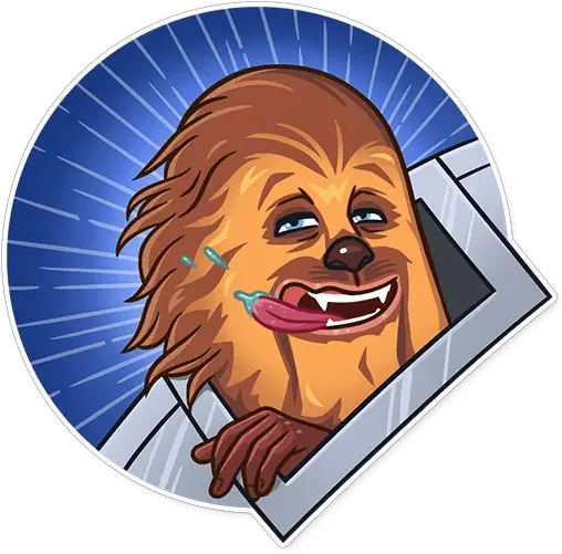  Chewbacca Wookiee Star Wars Sticker 9 Custom Decals Chewbacca Png Star Wars Chewbacca Icon