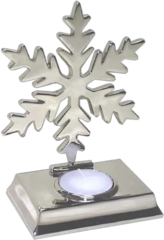  Glitter Snowflake Shaped Tealight Holder In Silver Trophy Png Silver Snowflake Png