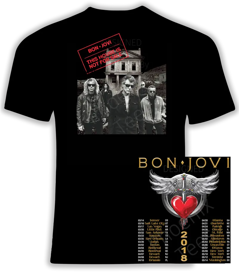  Bon Jovi 2018 This House Is Not For U2 Innocence Tour Shirt Png Bon Jovi Logo