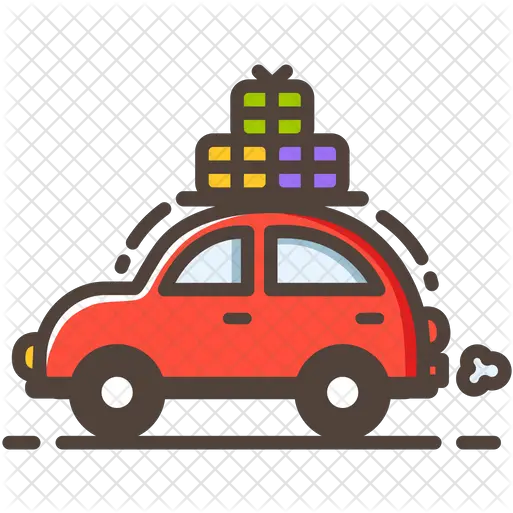  Car Icon Of Colored Outline Style Travel Car Icon Png Car Png Icon