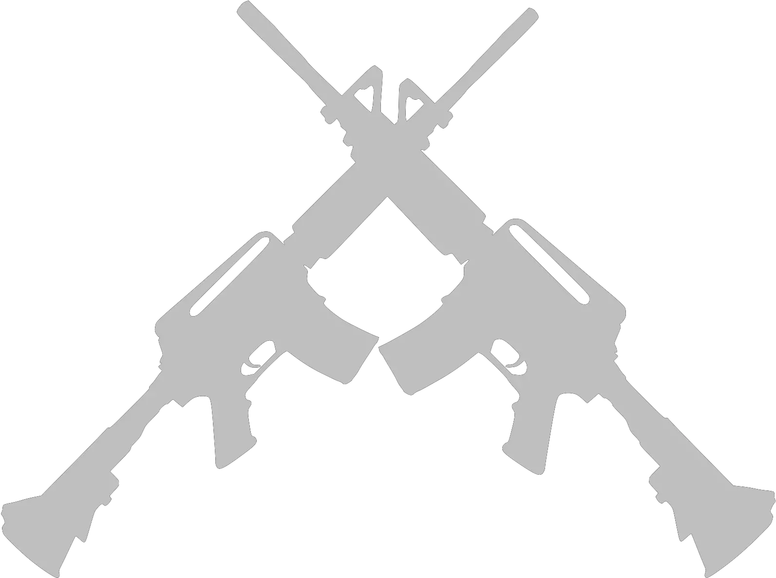  Download Transparent Crossed Guns Png Ar 15 Cross Rifle Transparent