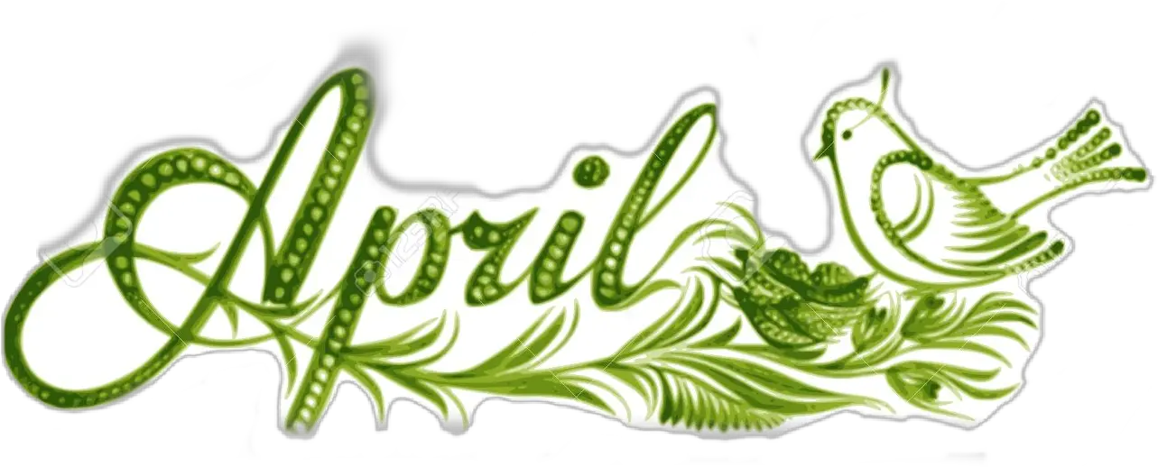  April Green Grün Monat Month Sticker By Lionessa Calligraphy Png Monat Logo