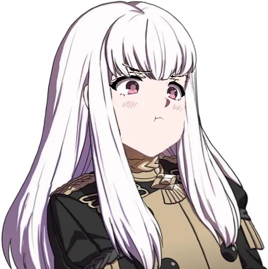  I Use The Power Of My Shitpost Photoshop To Present Pouty Lysithea Original Hair Color Png Anime Pouty Face Icon