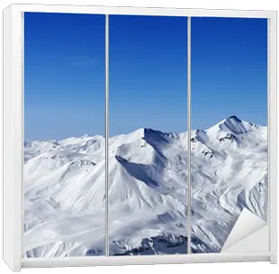  Snow Mountains And Blue Clear Sky Wardrobe Sticker U2022 Pixers We Live To Change Summit Png Mountains Transparent