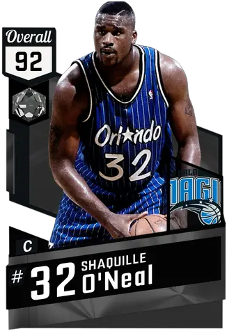  95 Shaquille Oneal Nba My Team Cards Png Shaq Png