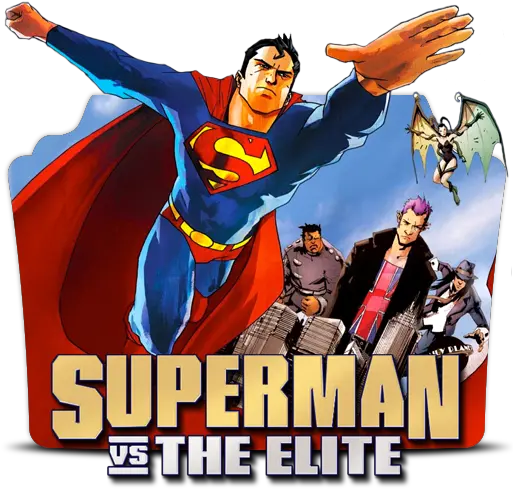  Superman Vs The Elite 2012 Folder Icon Designbust Superman Vs The Elite Png Elite Icon