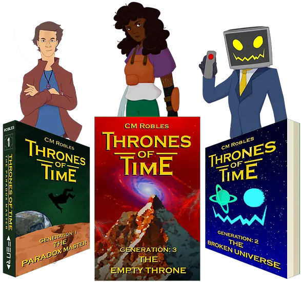  Book Trilogy Thrones Of Time Sci Fi Fantasy Vintage Advertisement Png Old Books Png