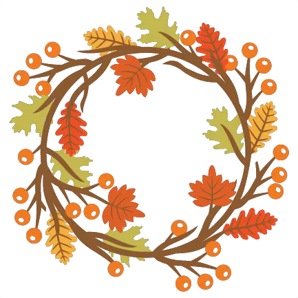  Autumn Wreath Svg Scrapbook Cut File Cute Clipart Files For Autumn Wreath Clip Art Png Wreath Png