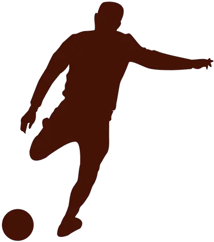  Football Player Kicking The Ball Silhouette Transparent Silueta Jugador De Futbol Png Football Player Png