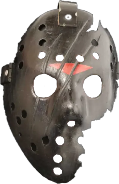  Jason Black Damaged Mask Mask Jason Voorhees Transparent Png Black Mask Png