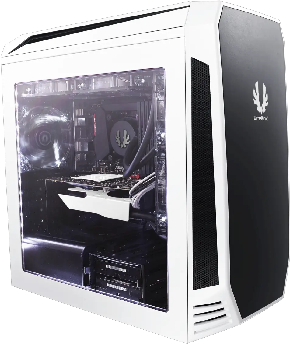  Atx Icon Prog Display Pc Case With Window Available In White Bitfenix Aegis Core White Png Micro Icon