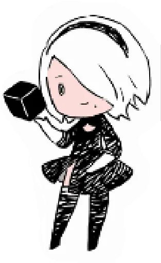  Nier Automata Cartoon Png Nier Automata Logo