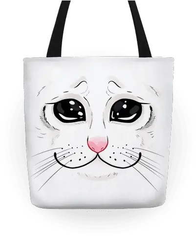  Crying Cat Face Totes Lookhuman Tote Bag Png Cat Face Png