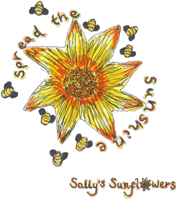  Sallyu0027s Sunflowers U0027letters Of Loveu0027 Hand Painted Wooden Initial Letters Sunflowers By Gilly Page Jewellery Png Sunflower Logo