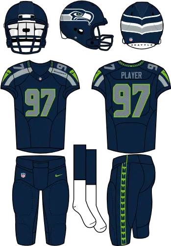  Seattle Seahawks Home Uniform Baltimore Ravens Home Uniforms Png Seattle Seahawks Png