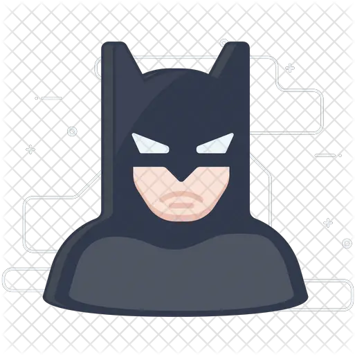  Batman Icon Of Colored Outline Style Cartoon Png Batman Logo Outline