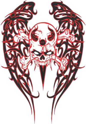  Tribal Skull Tattoos Logos Pictures 6291 Transparentpng Skulls With Wings Png Dragon Skull Icon